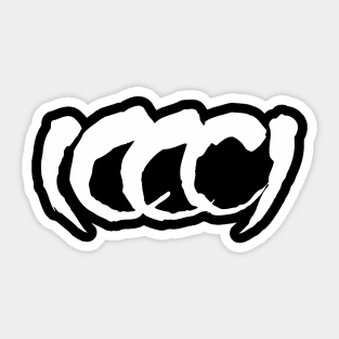 Silver Fangs Sticker